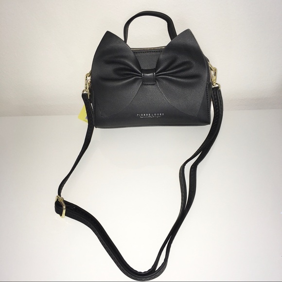 Black Big Bow Small Crossbody Shoulder Bag Handbag - Picture 2 of 11
